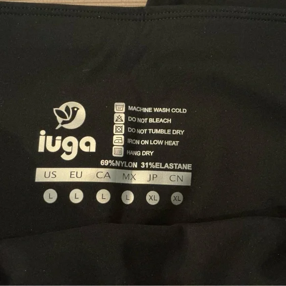 IUGA sandwich front Power Tight Leggings Set in Grey, Green, Navy, and Black - Picture 8 of 16